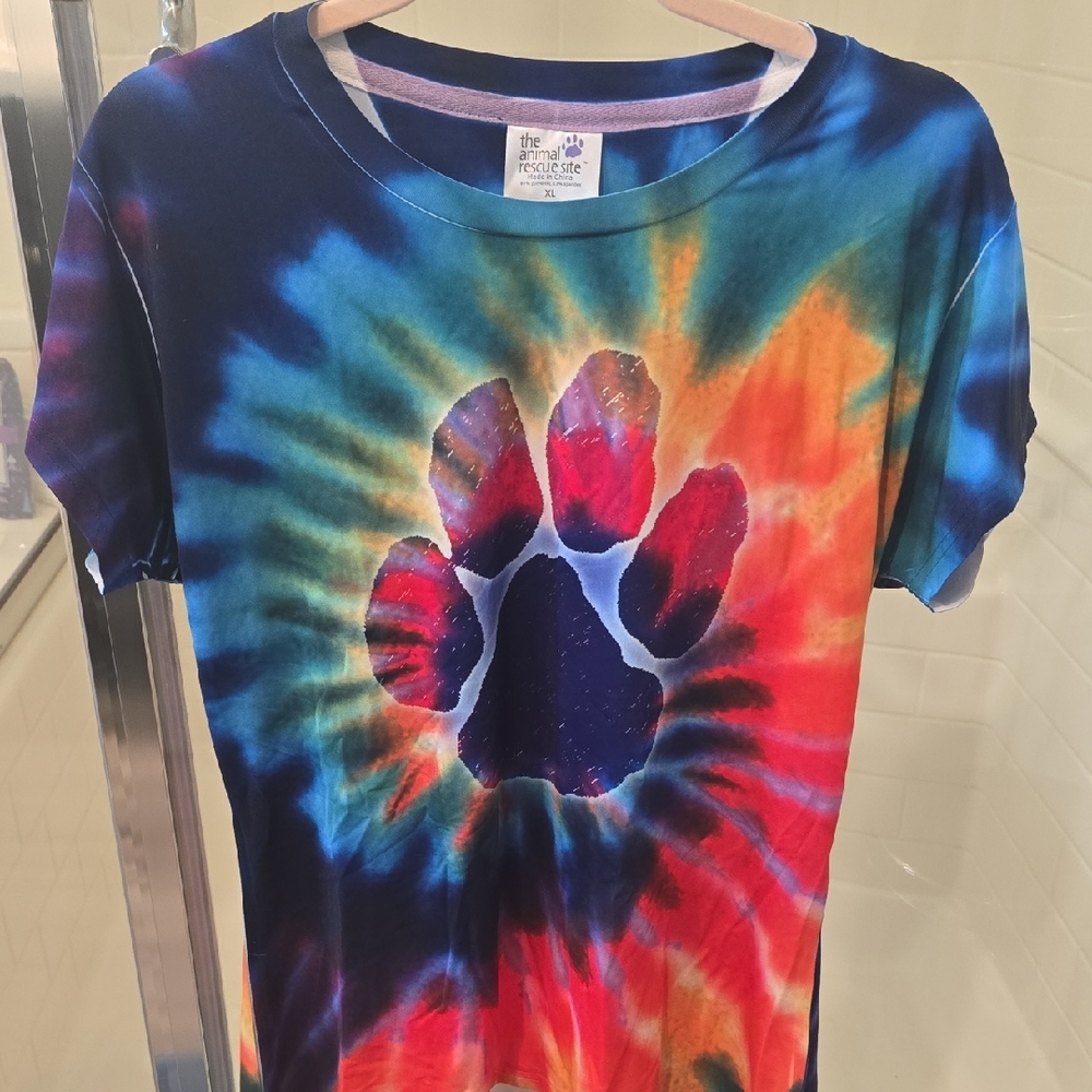 Tie-Dye Paw Print T-Shirt